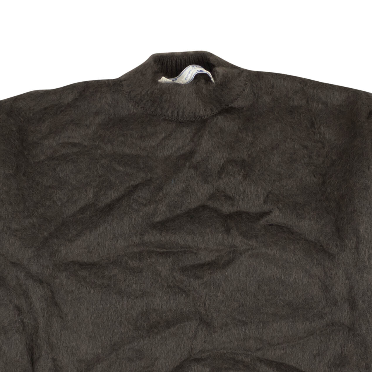 Off-White C/O Virgil Abloh Diag Brushed Mohair Crewneck - Gray