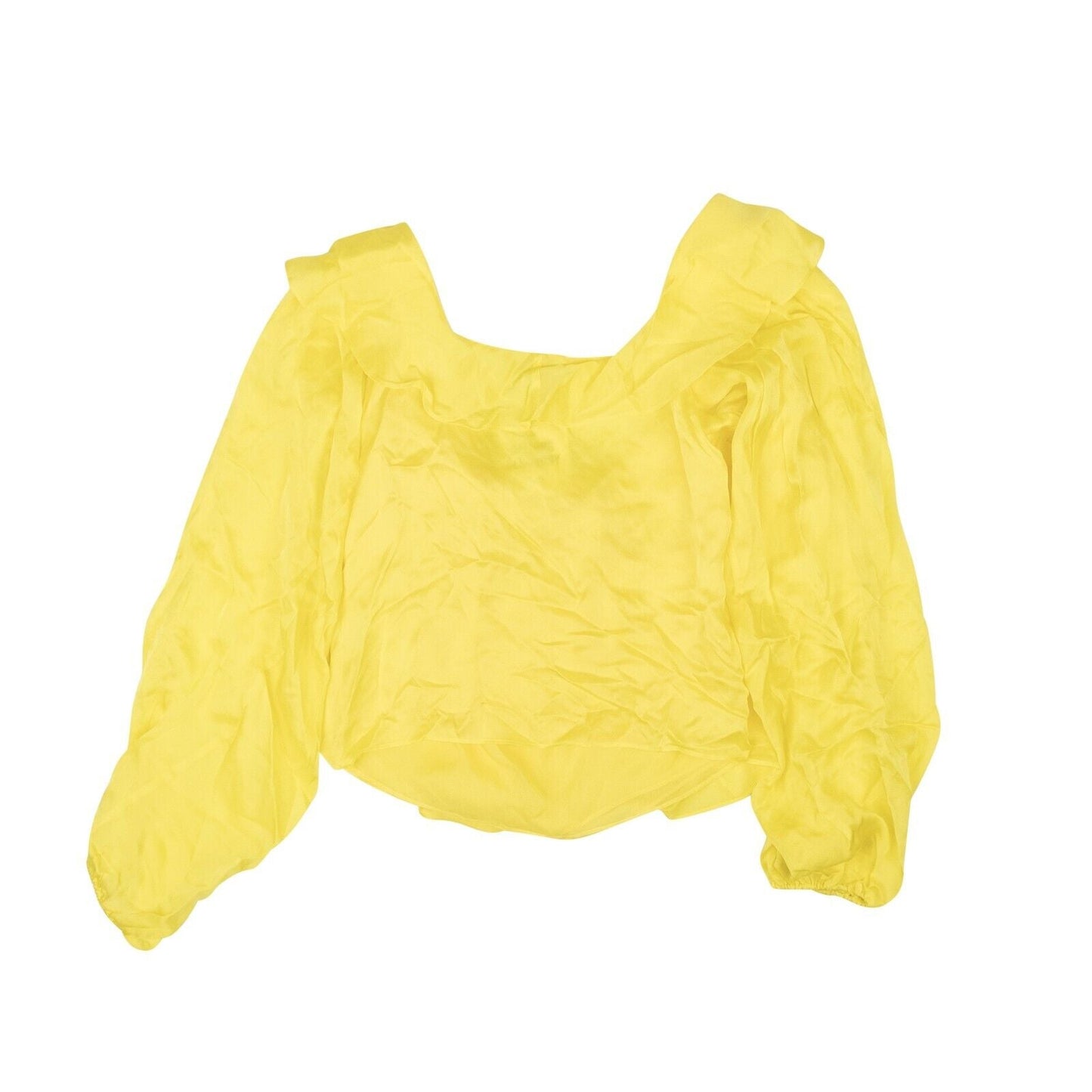 Opening Ceremony Cascade Wrap Top - Yellow