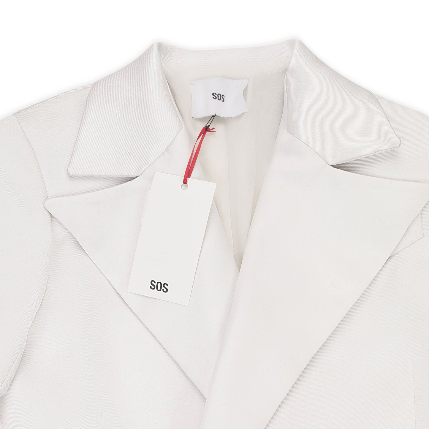 DOUBLE SATIN WHITE TUXEDO JACKET
