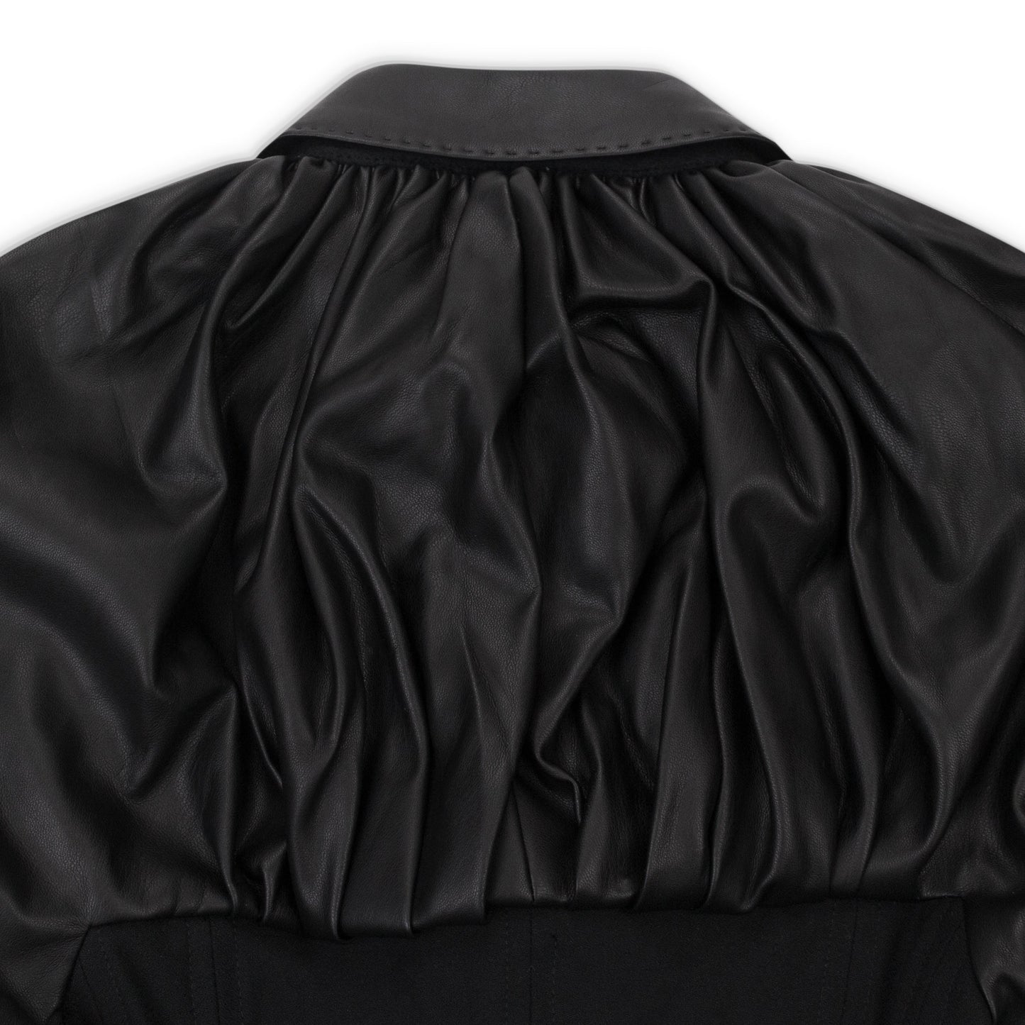 FAUX LEATHER FETISH BLACK JACKET