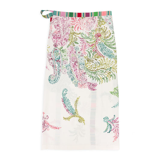 PRINTED MIDI LENGTH BLUE SKIRT