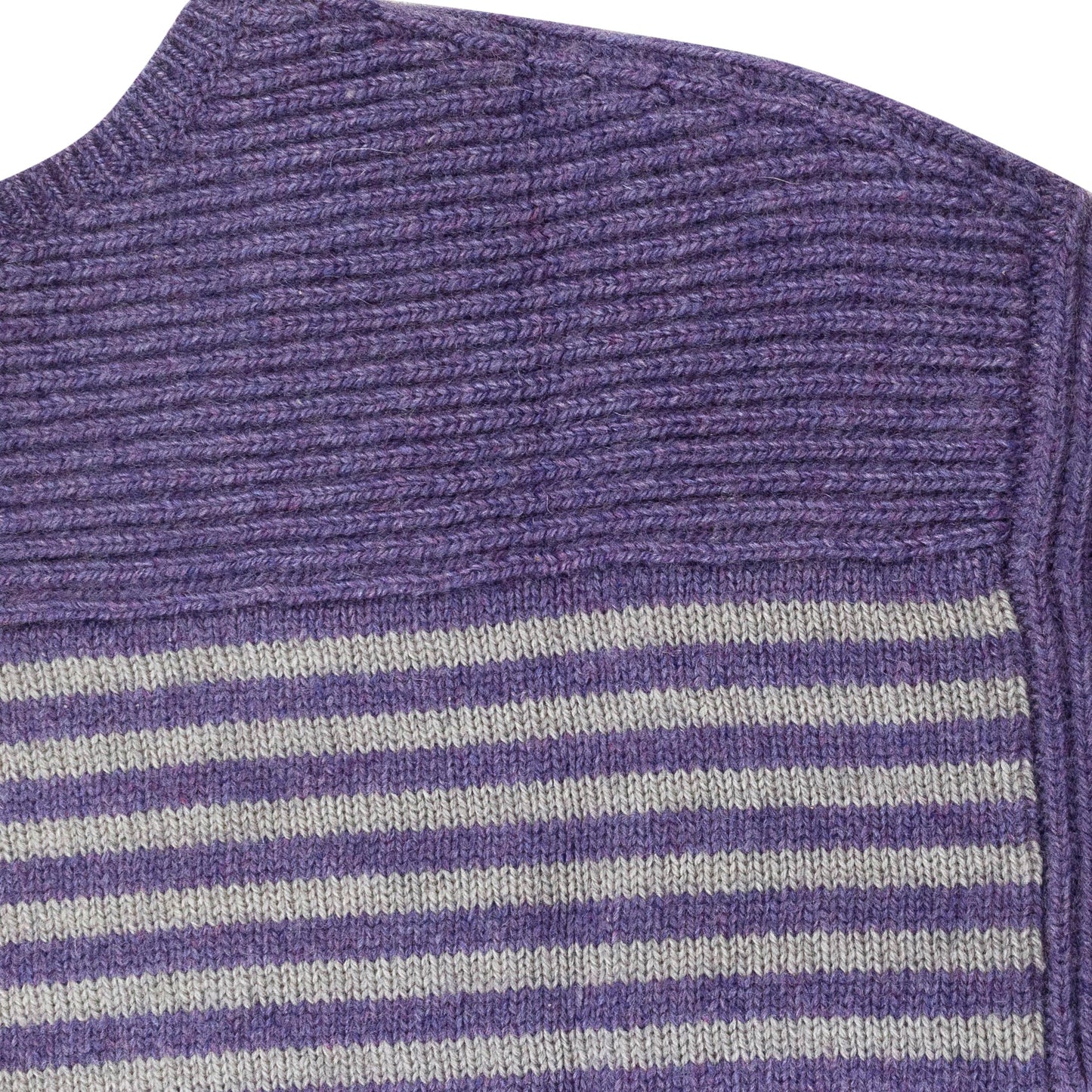 CASHMERE STRIPED PURPLE GRAY SWEATER