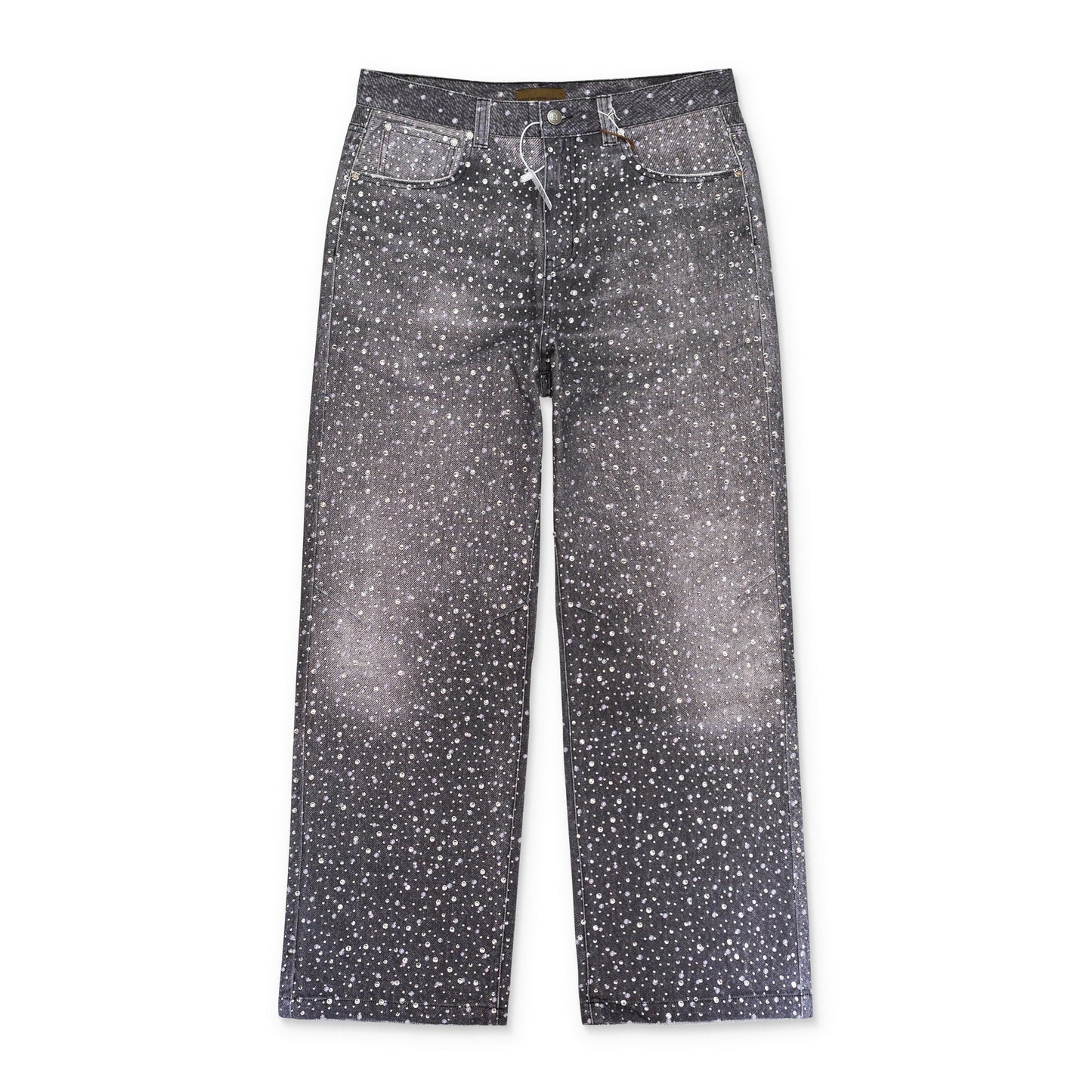 DIAMOND DENIM BLACK STRAIGHT-FIT JEANS