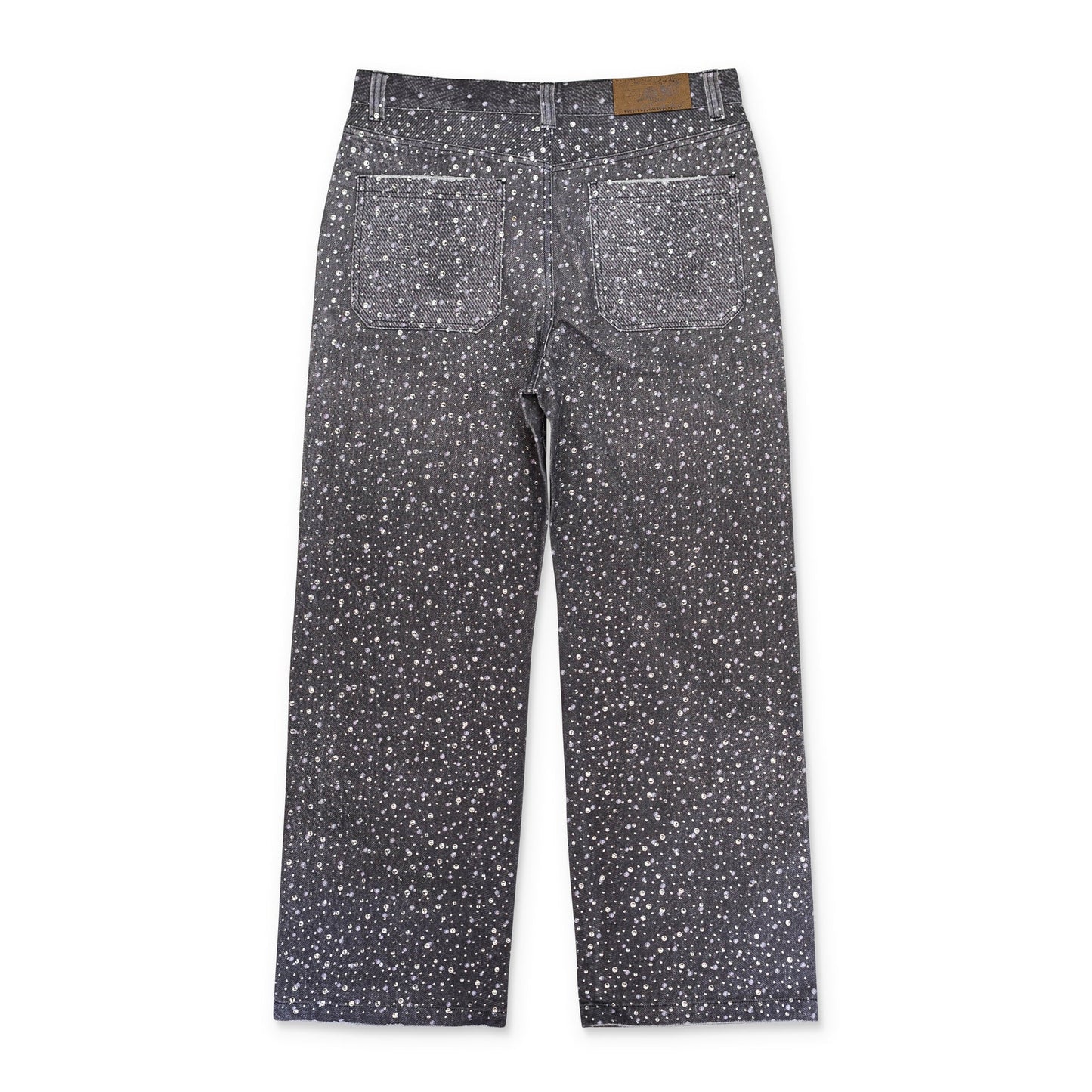DIAMOND DENIM BLACK STRAIGHT-FIT JEANS