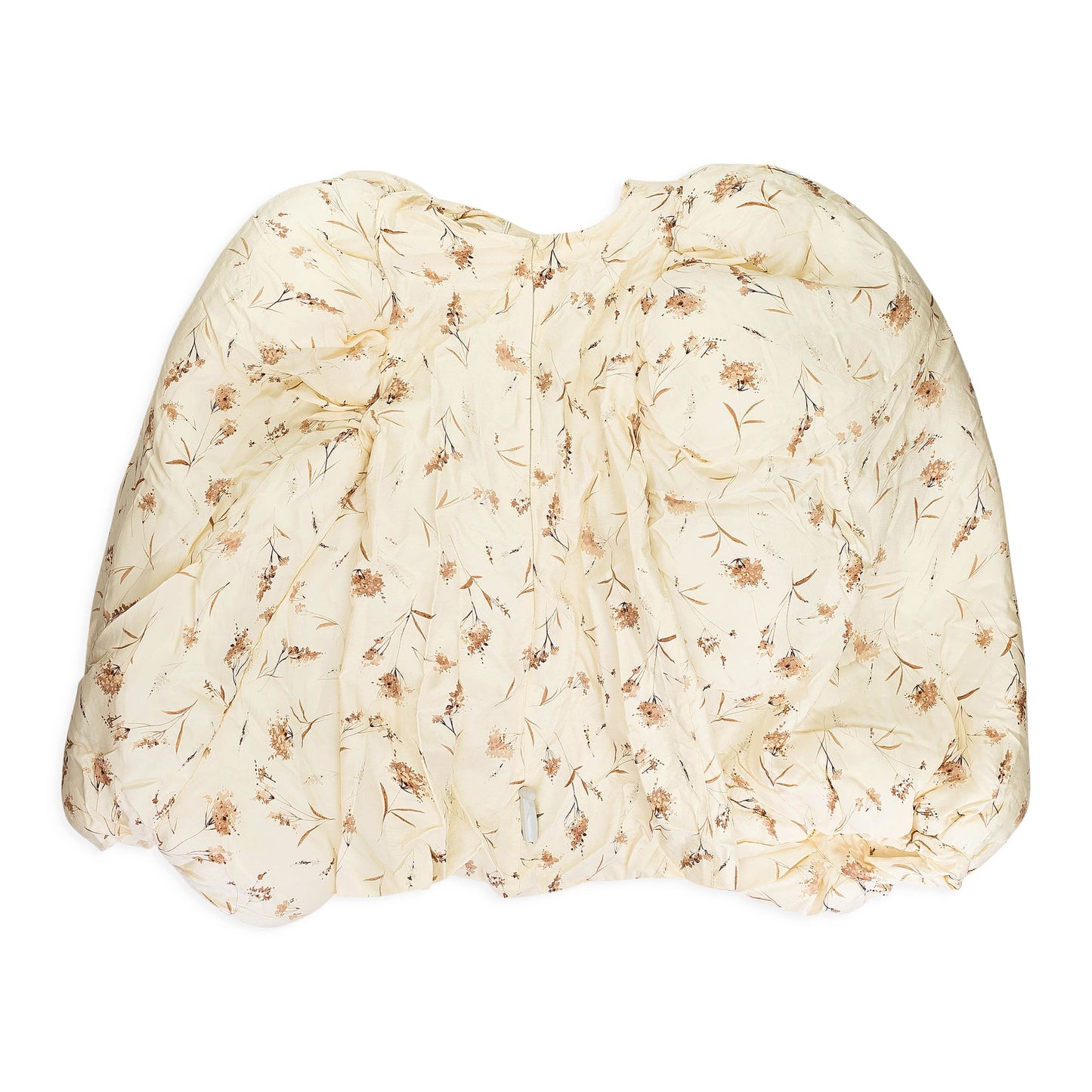 DECAYING FLORAL PRINT MARSHMALLOW WHITE DRESS