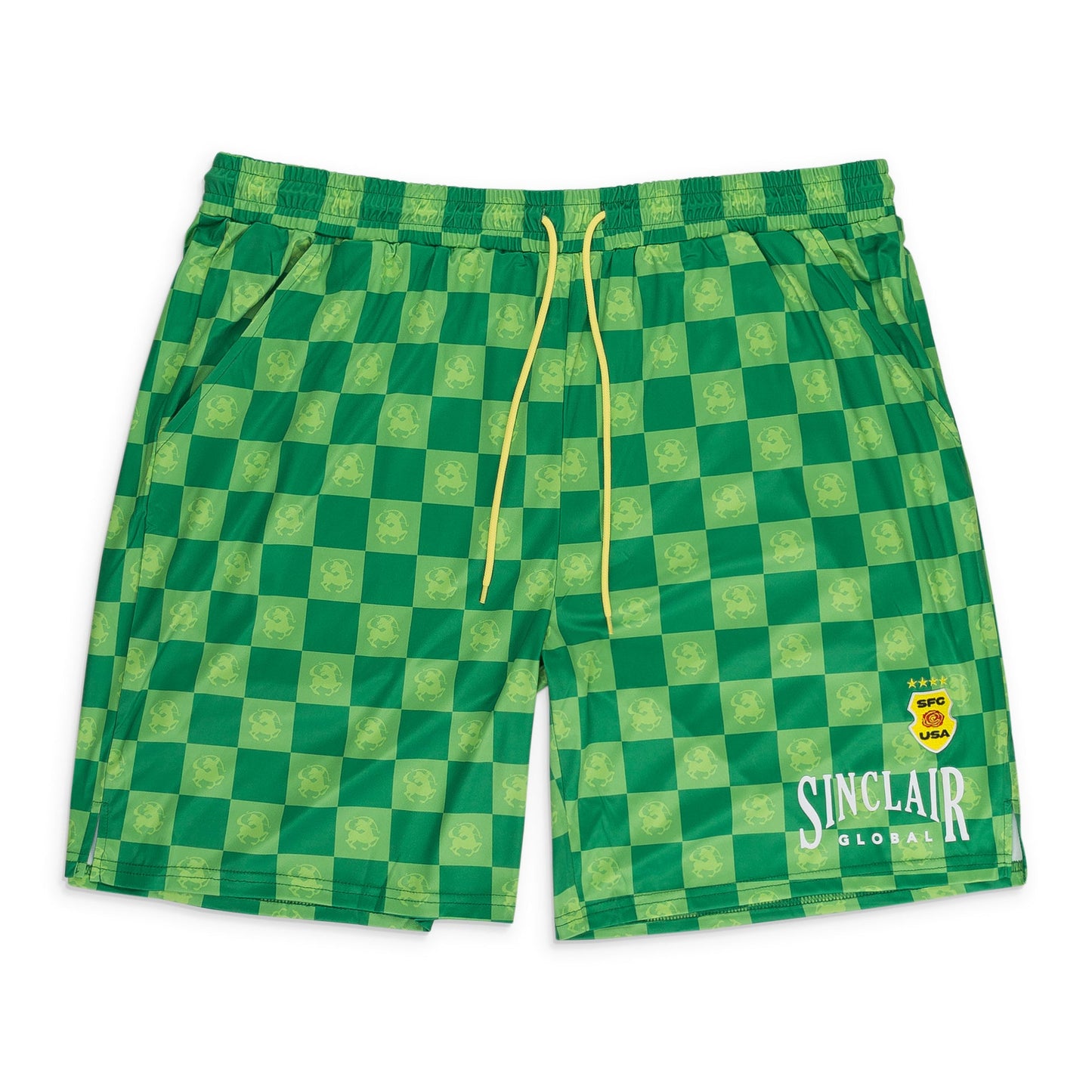 GREEN SOCCER SHORTS