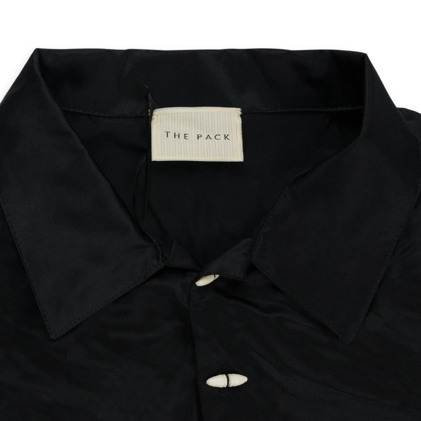 BLACK CHALE LONG SLEEVED SILK POLO