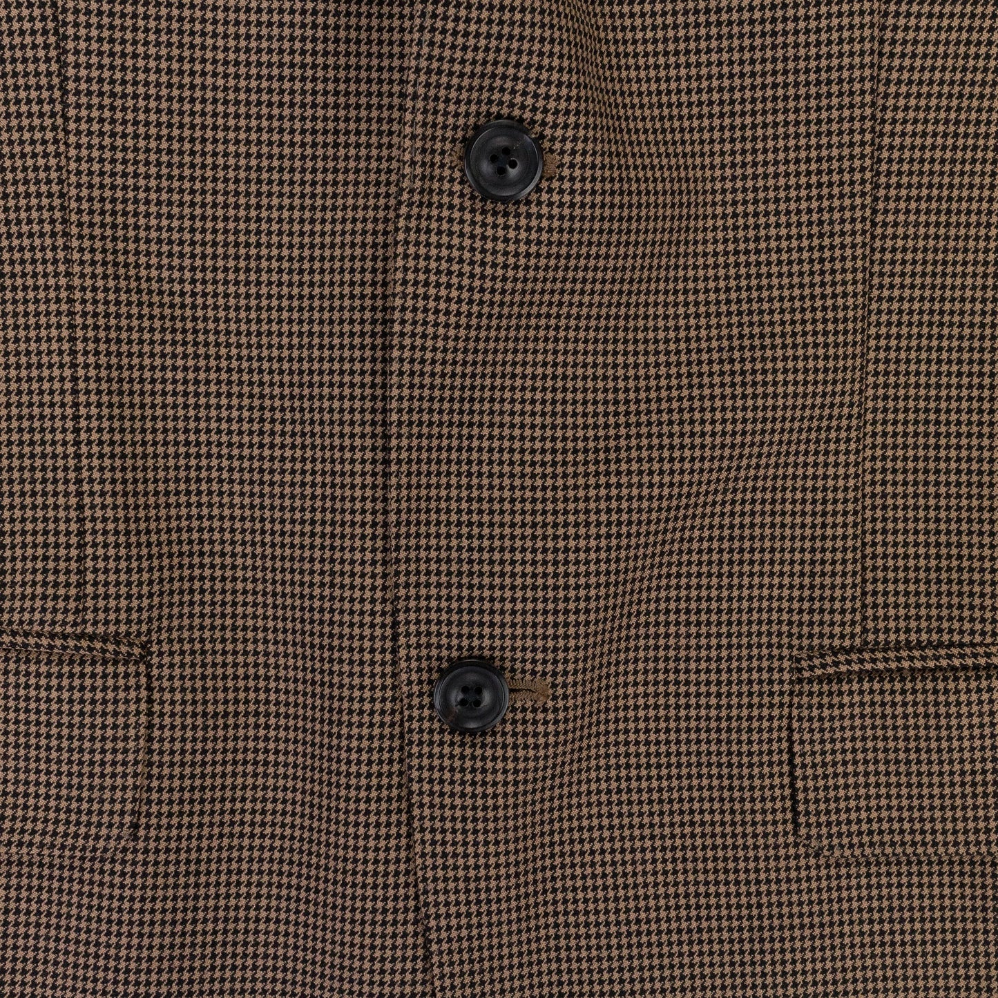 BROWN HOUNDSTOOTH NOTCH LAPEL BLAZER