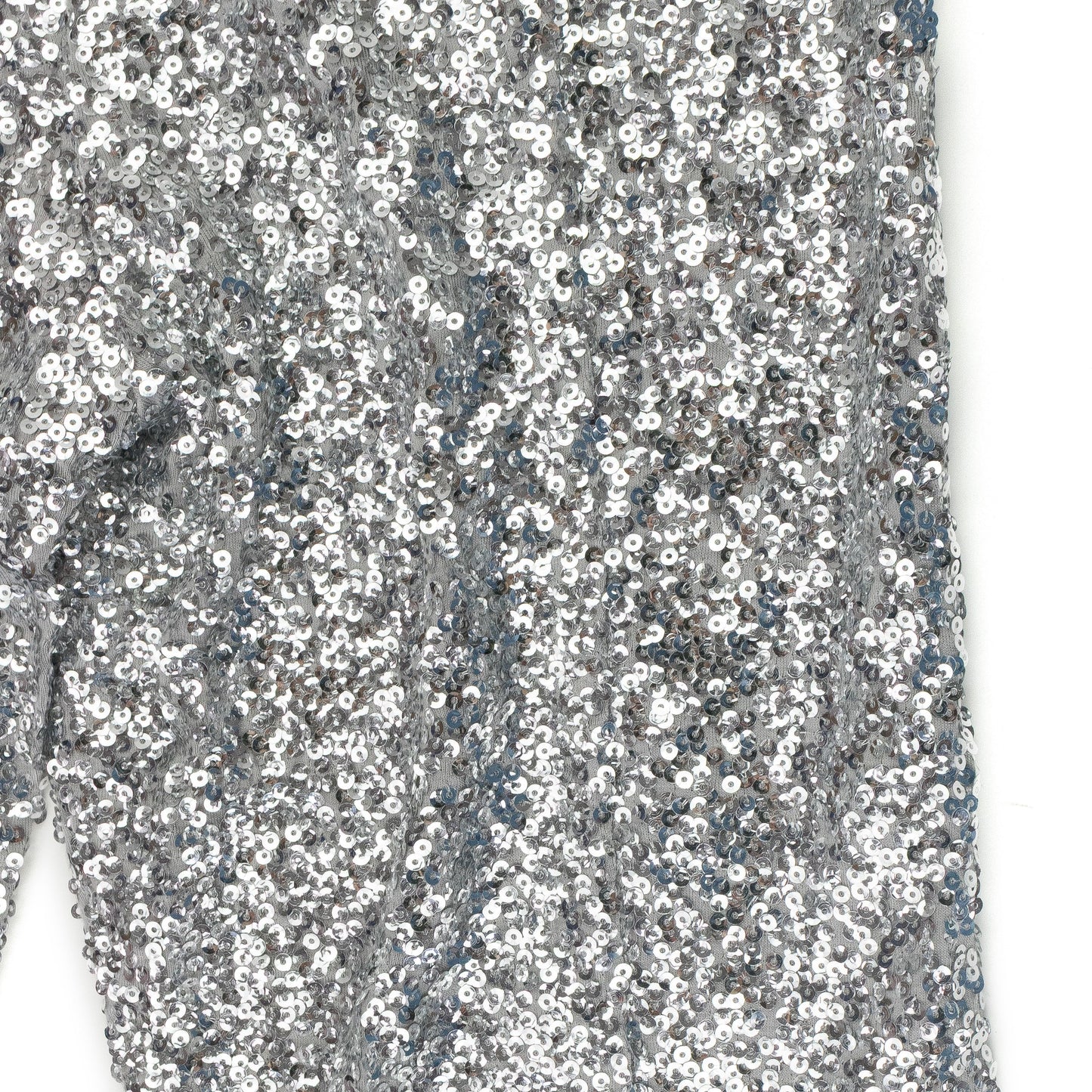 SILVER OVERLAPPING SEQUIN SPAT LEGGINGS