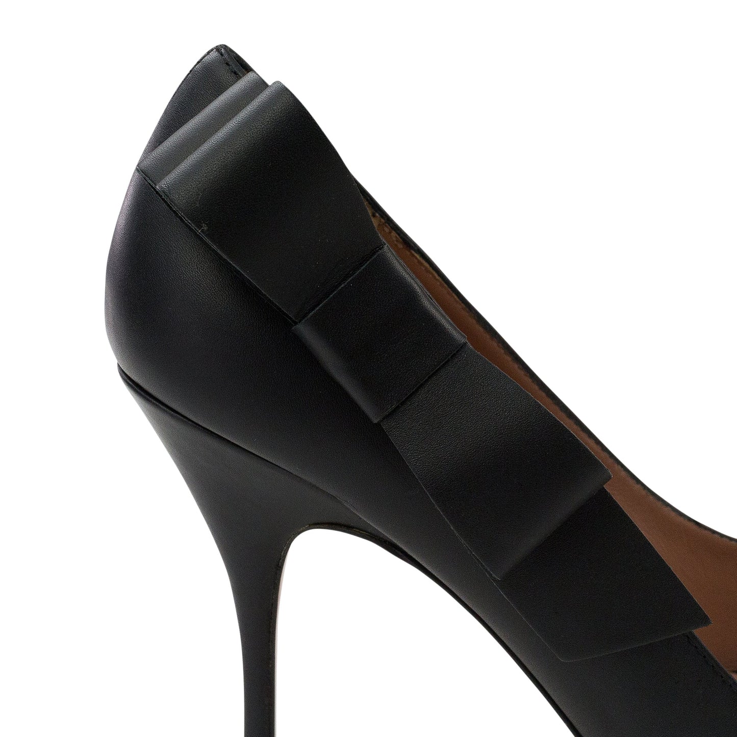 BLACK NERO SIDE BOW HEELS