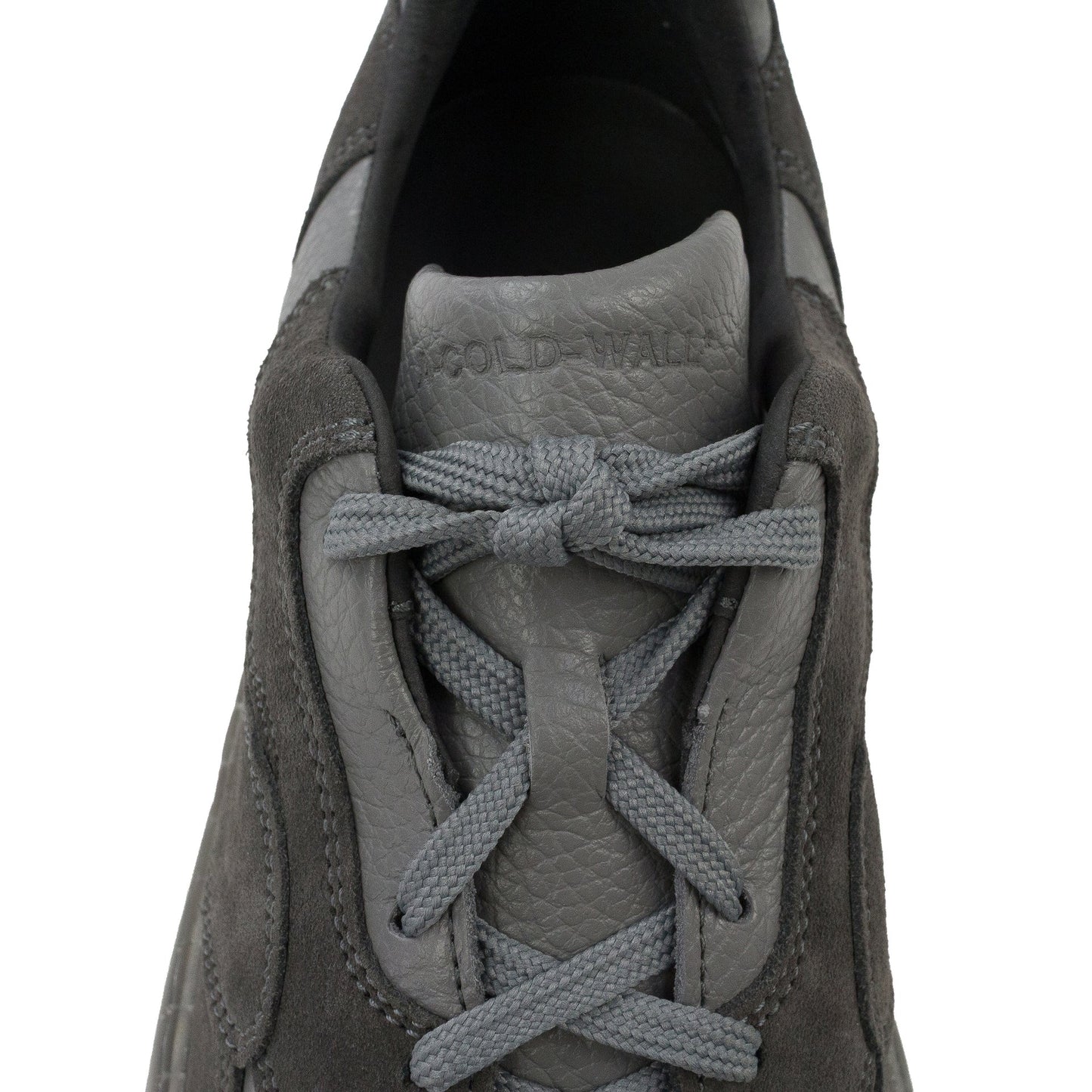GREY LEATHER/WRAP SOLE SNEAKERS
