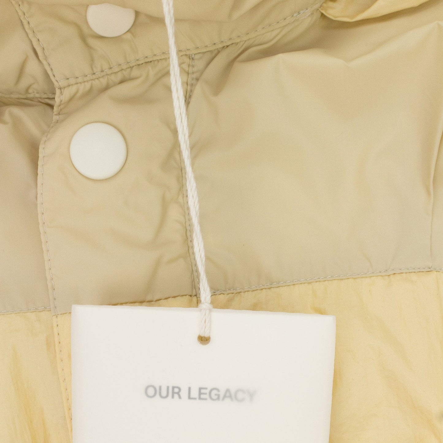 CREAM NYLON ZIP UP JACKET