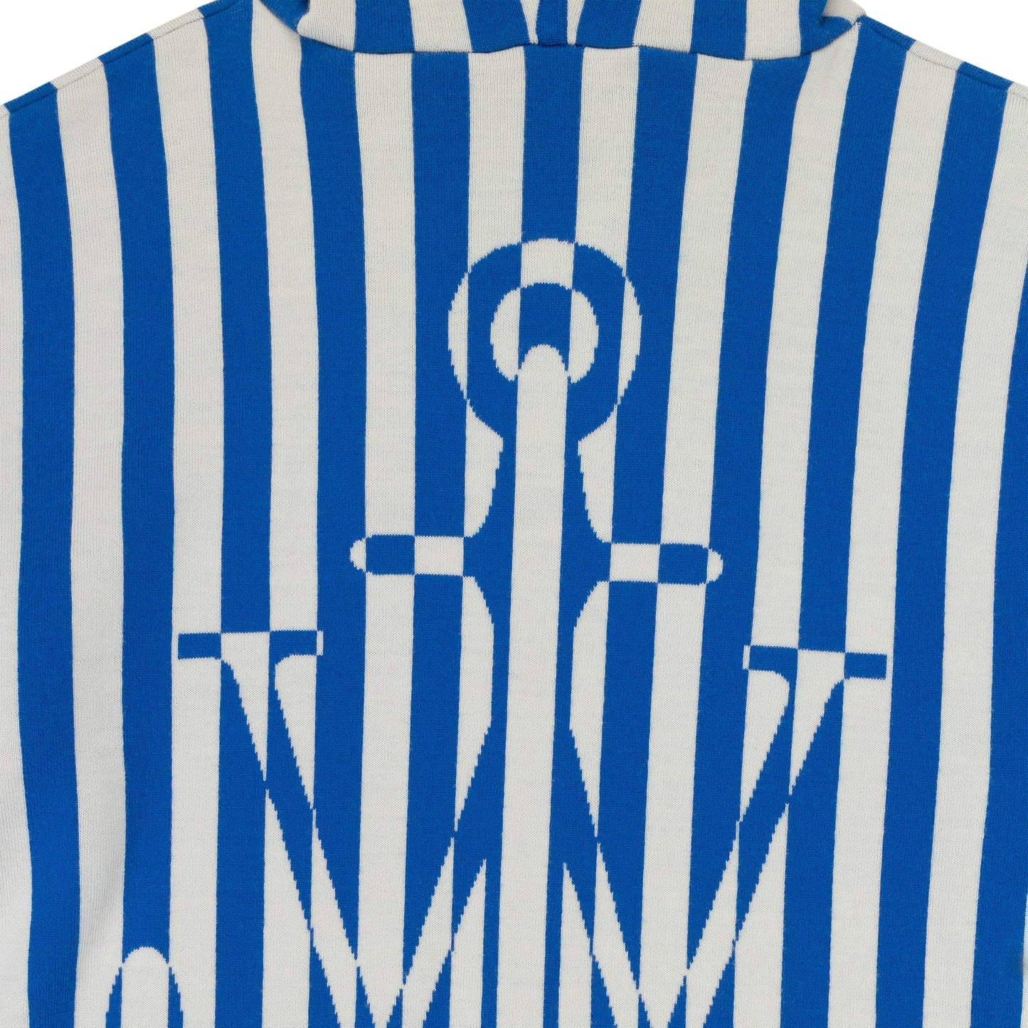 BLUE STRIPED ZIPPED ANCHOR HOODIE