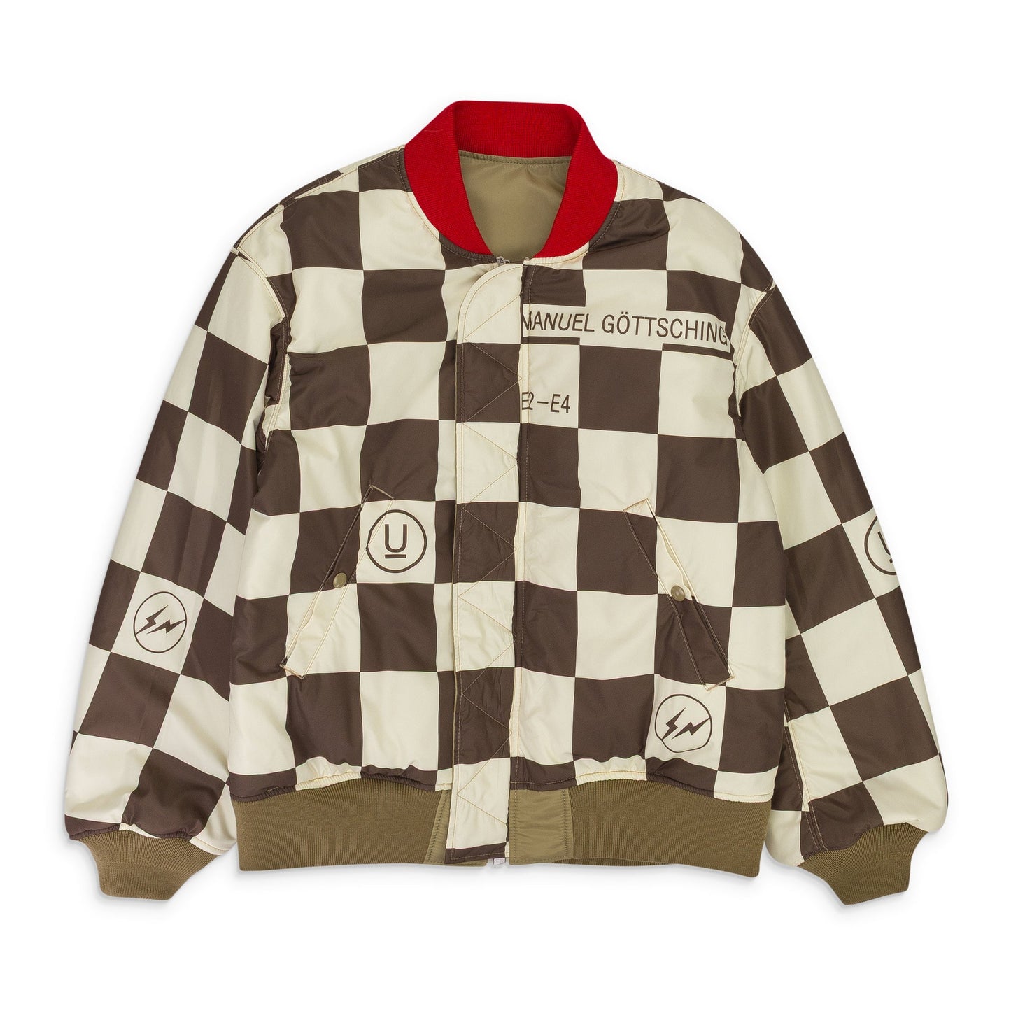 BEIGE MENS WOVEN BLOUSON JACKET BOMBER