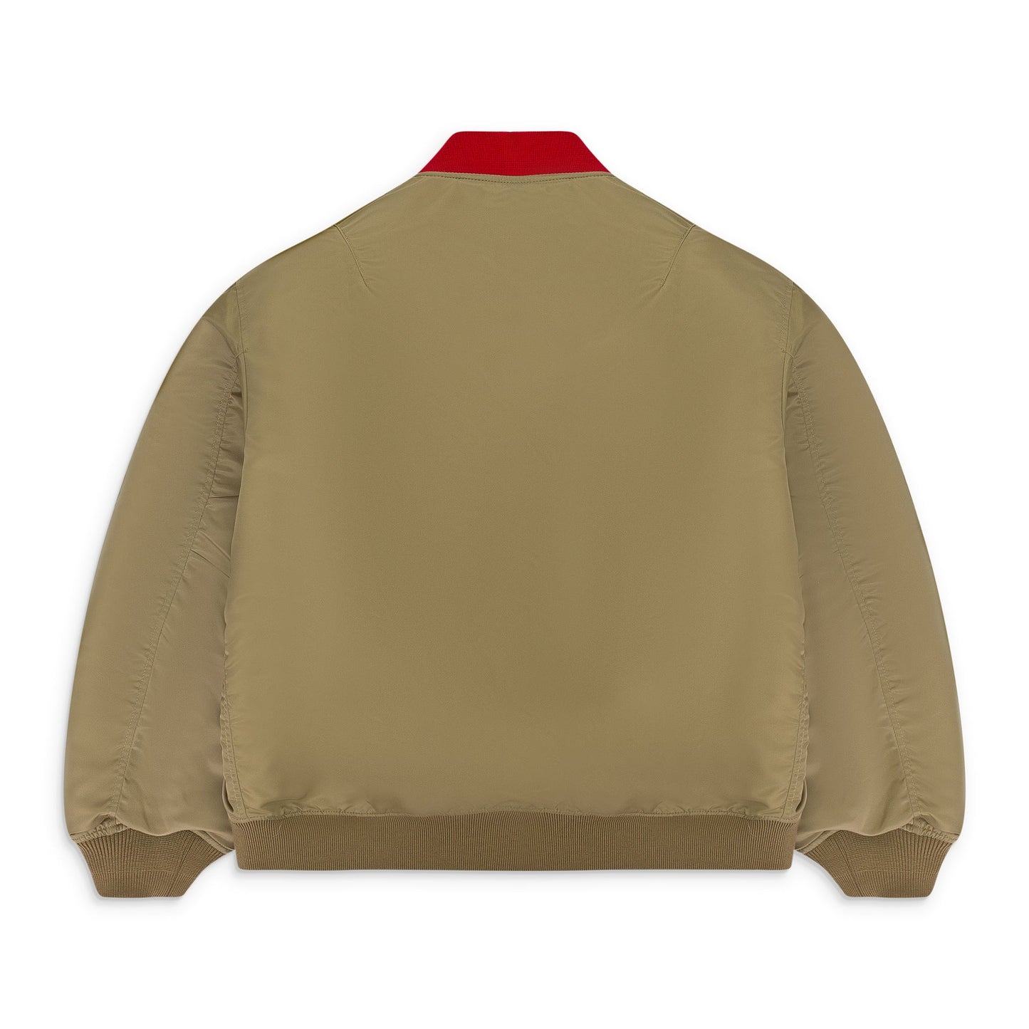 BEIGE MENS WOVEN BLOUSON JACKET BOMBER