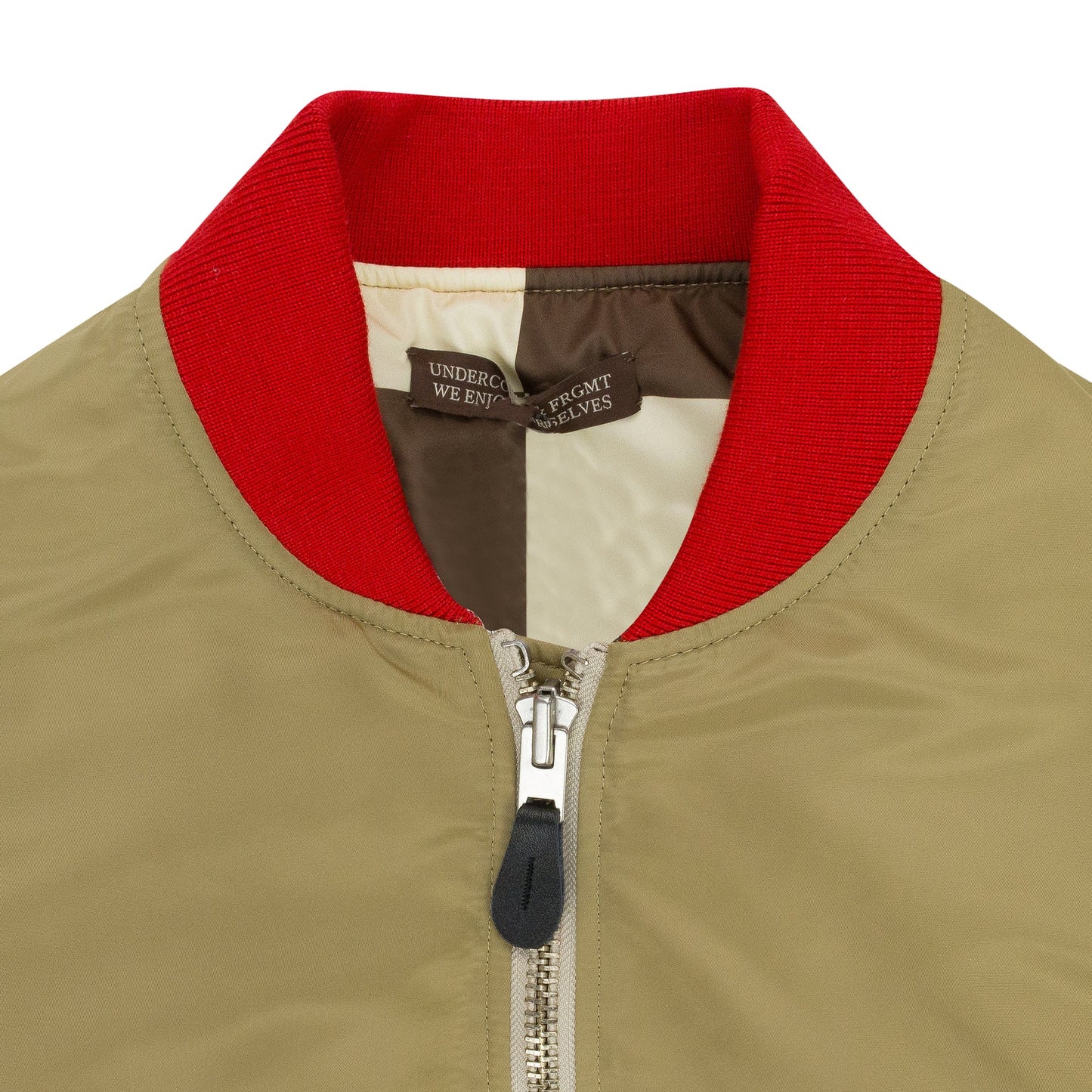 BEIGE MENS WOVEN BLOUSON JACKET BOMBER