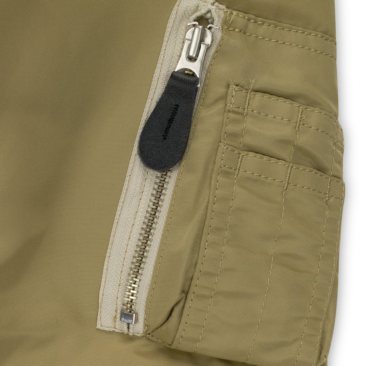BEIGE MENS WOVEN BLOUSON JACKET BOMBER