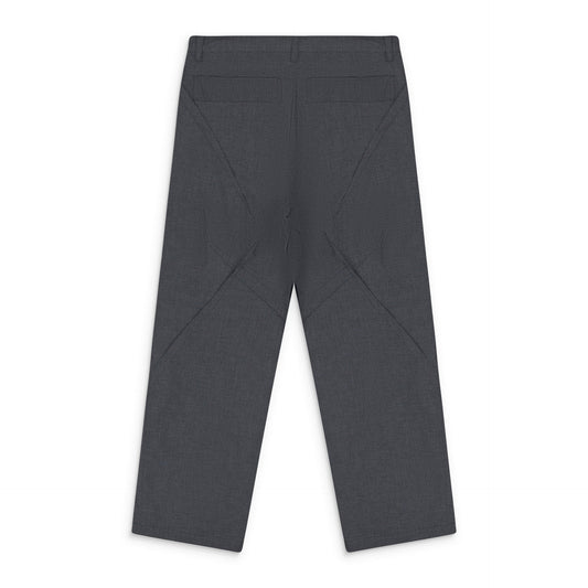 GREY PLEAT DETAIL PANTS