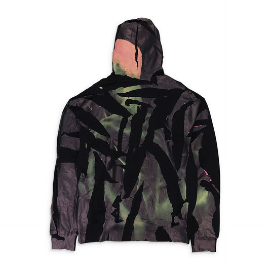 BLACK S-MAC-HOODED PAINTED HOODIE
