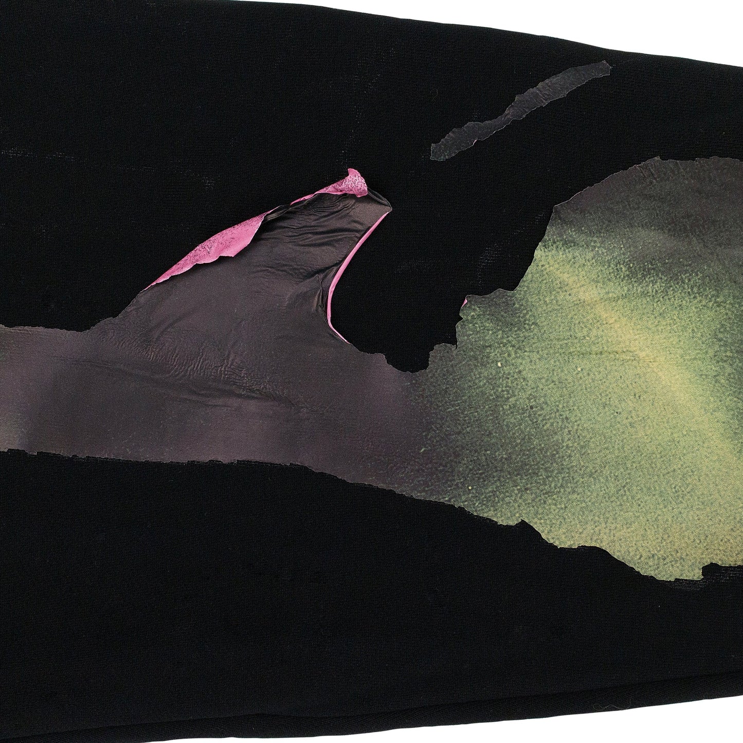 BLACK S-MAC-HOODED PAINTED HOODIE