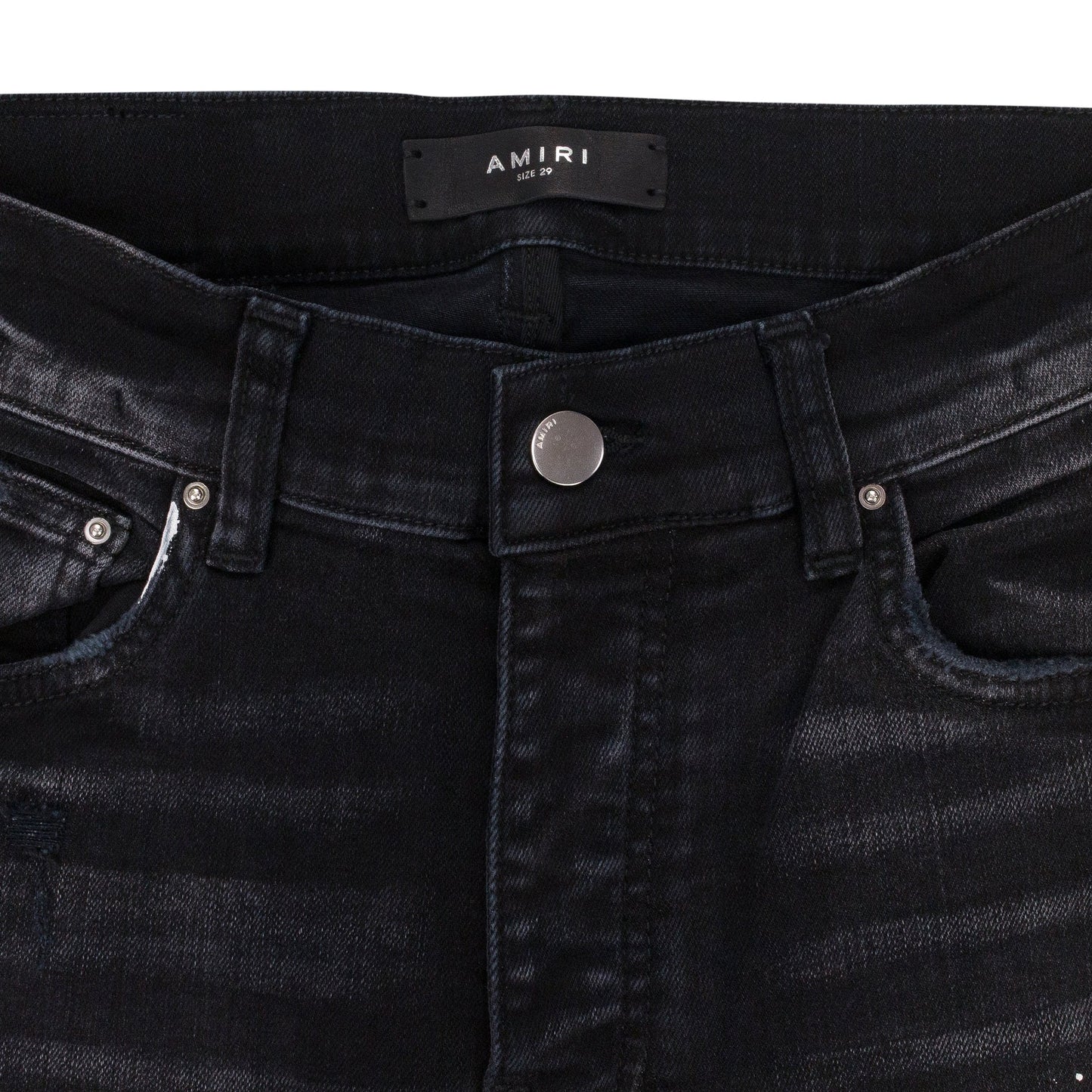 AGED BLACK MA DRIP JEANS