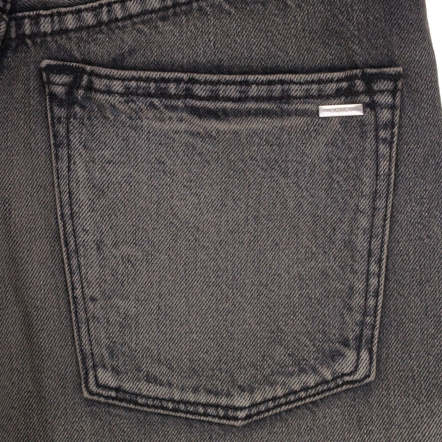AGED BLACK HIGH RISE WIDE LEG JEANS