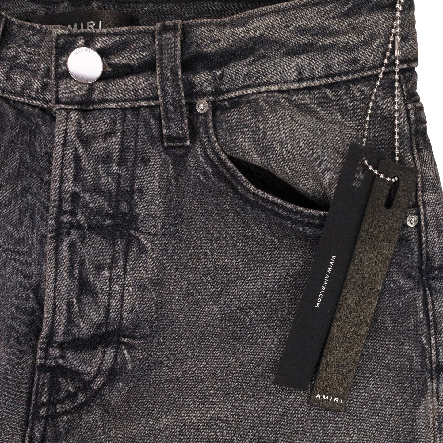 AGED BLACK HIGH RISE WIDE LEG JEANS