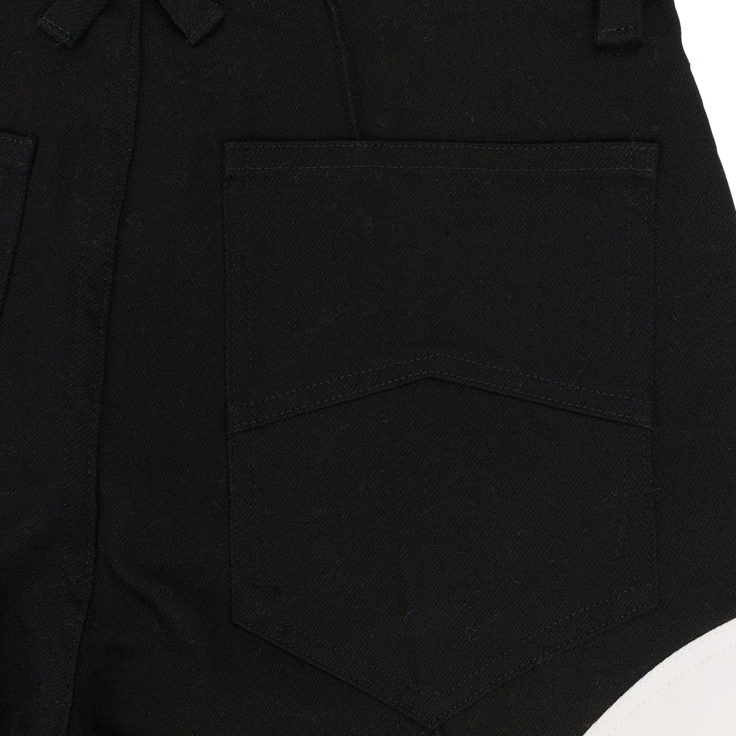 BLACK/WHITE CUT OUT MOTO STRAIGHT PANTS