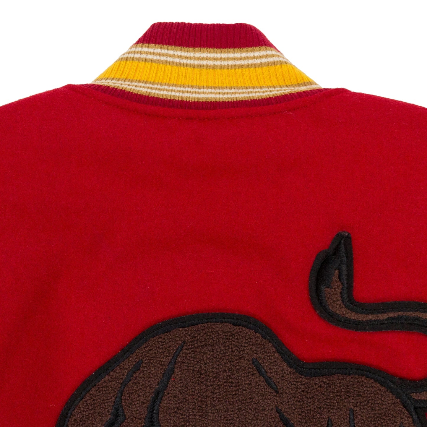 RED/CREAM BULL MARKET VARSITY JACKET