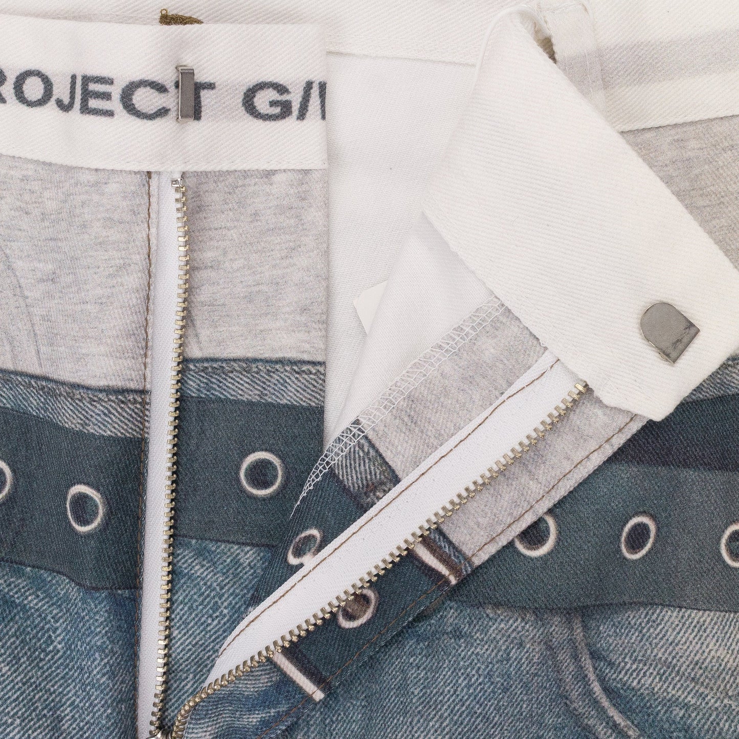 BLUE TROMPE-L'ŒIL DENIM JEANS