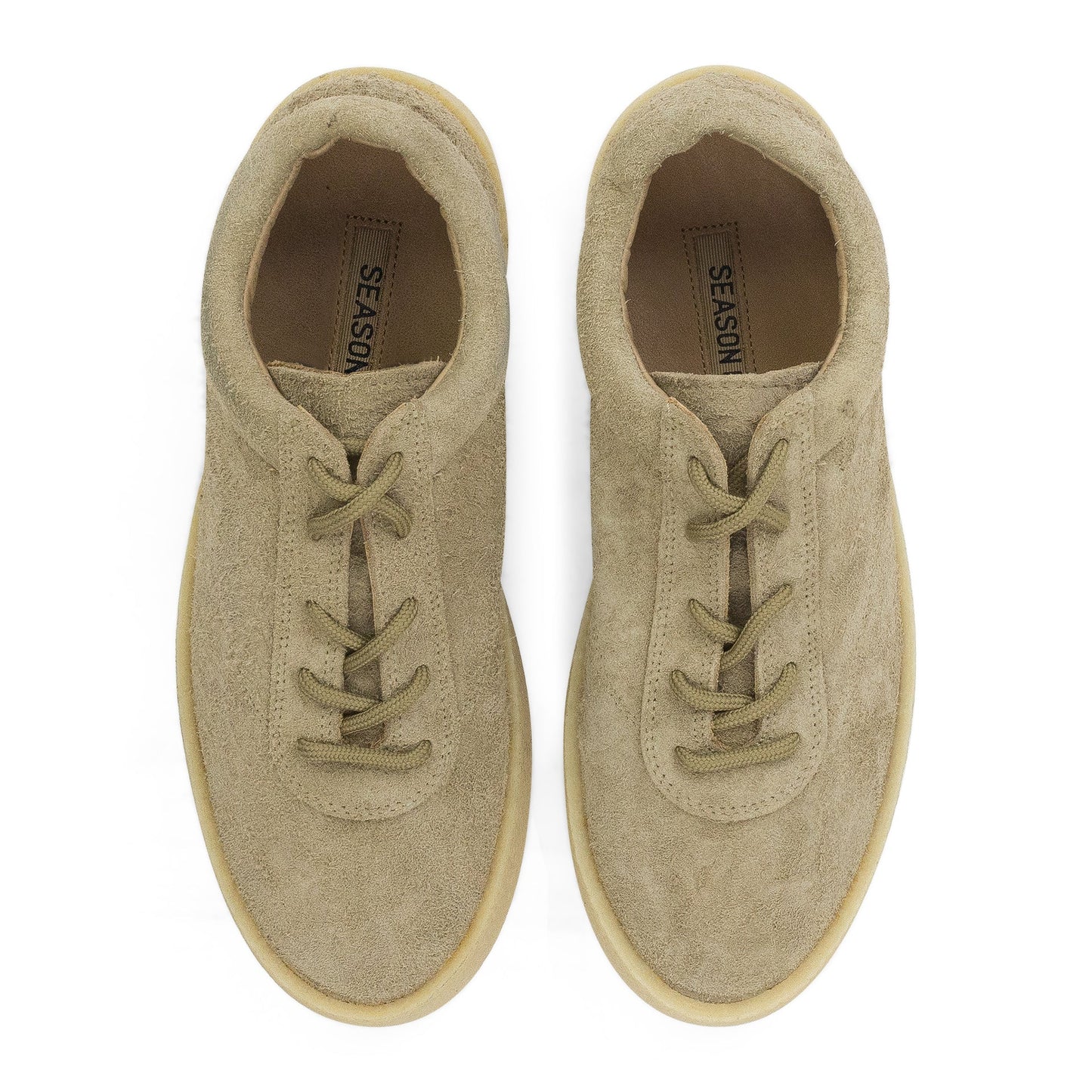 TAUPE THICK SHAGGY SUEDE CREPE SNEAKERS
