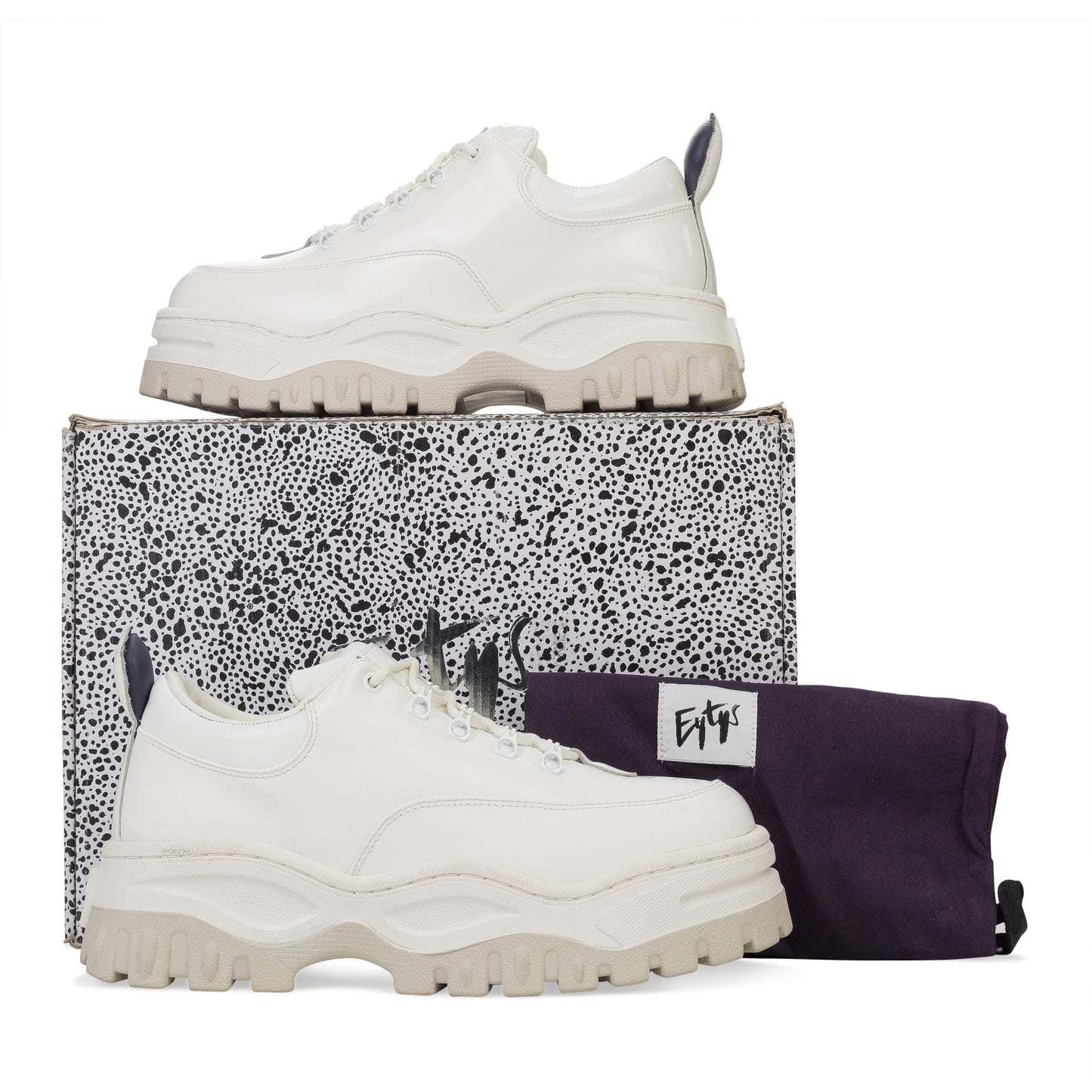 LIGHT BLUE ANGEL PATENT SNEAKERS