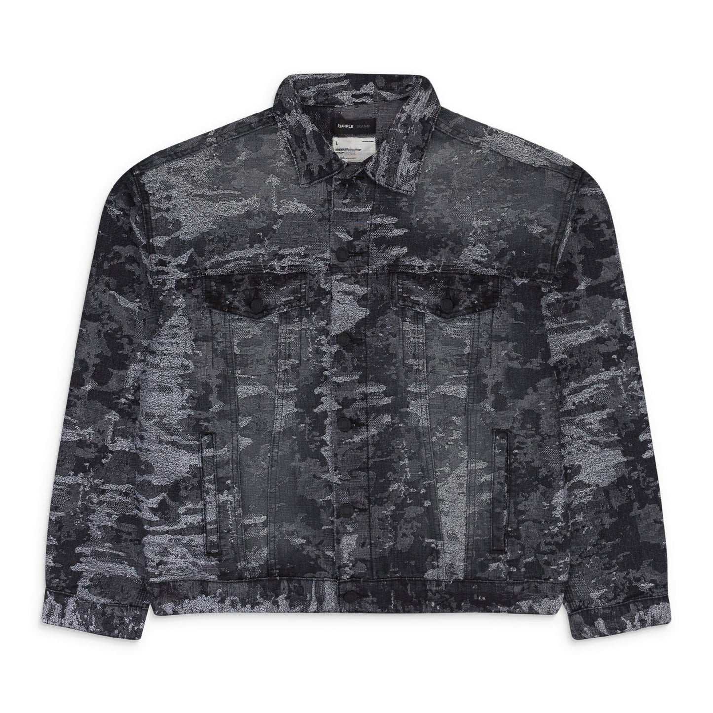 JACQUARD JACKET BLACK DENIM JACKETS