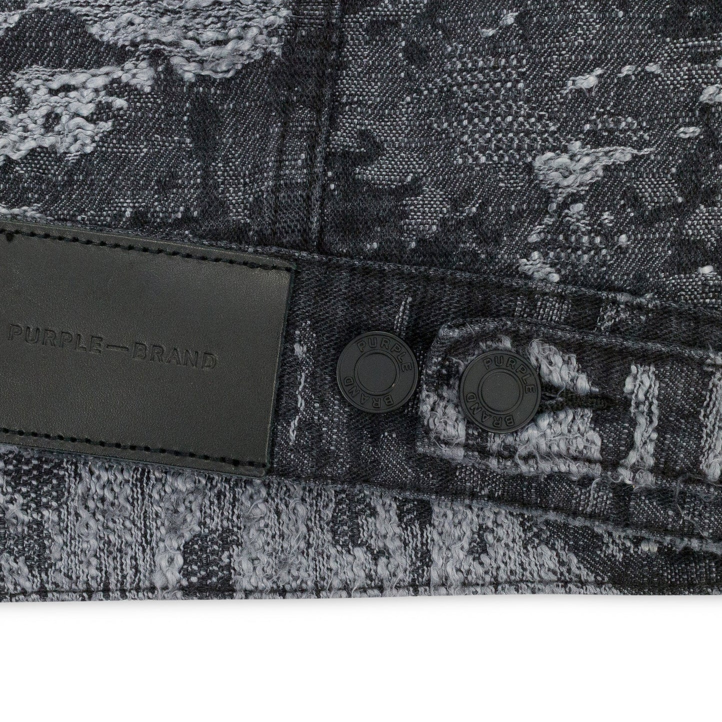 JACQUARD JACKET BLACK DENIM JACKETS