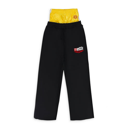 GREEDY UNIT x MURD333R.FM BLACK CAMO SWEATSHORTS