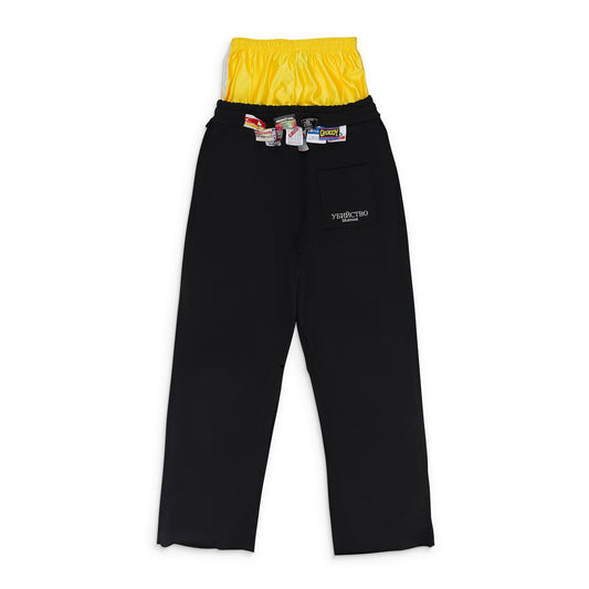 GREEDY UNIT x MURD333R.FM BLACK CAMO SWEATSHORTS