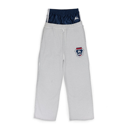 GREEDY UNIT x MURD333R.FM GREY CAMO SWEATSHORTS
