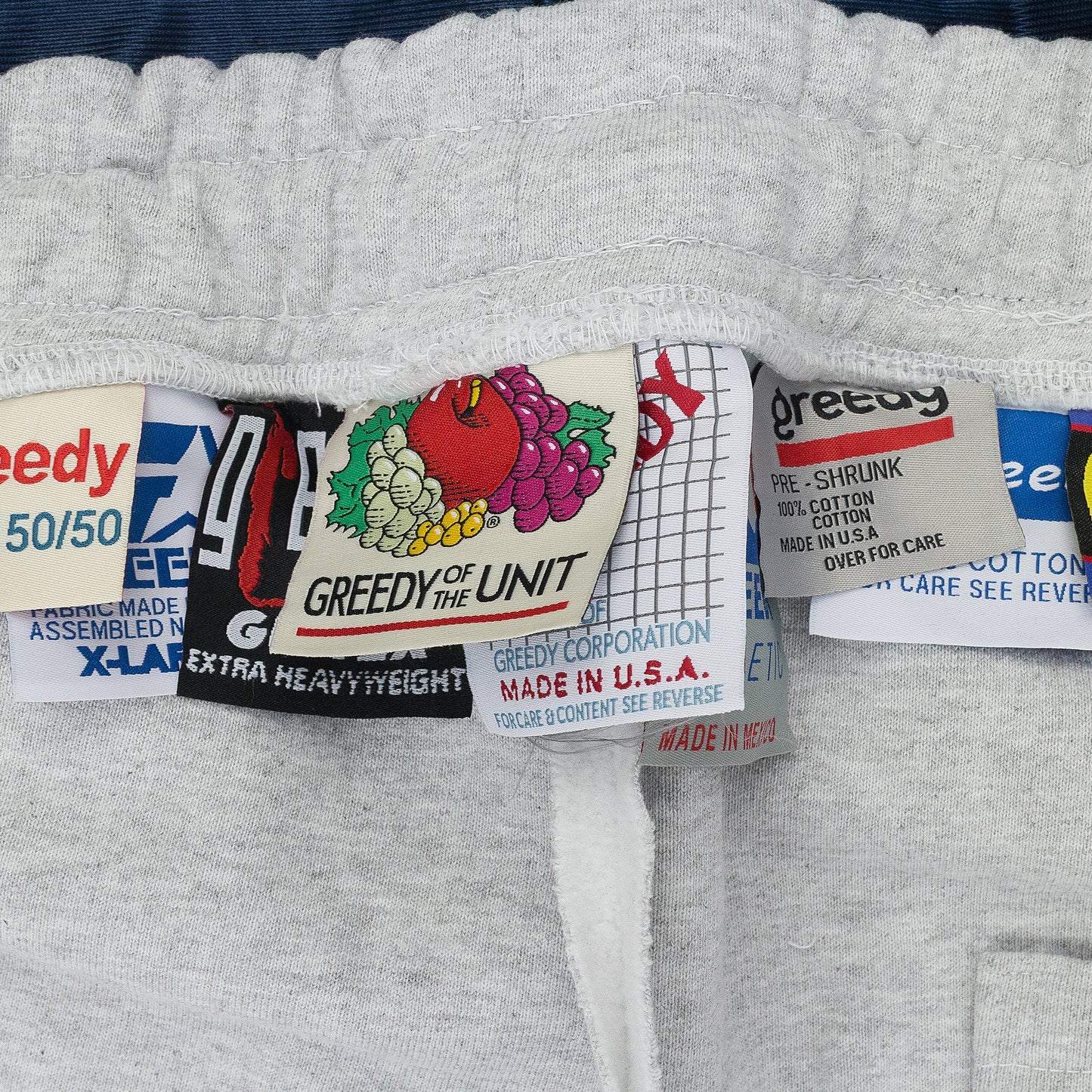 GREEDY UNIT x MURD333R.FM GREY CAMO SWEATSHORTS