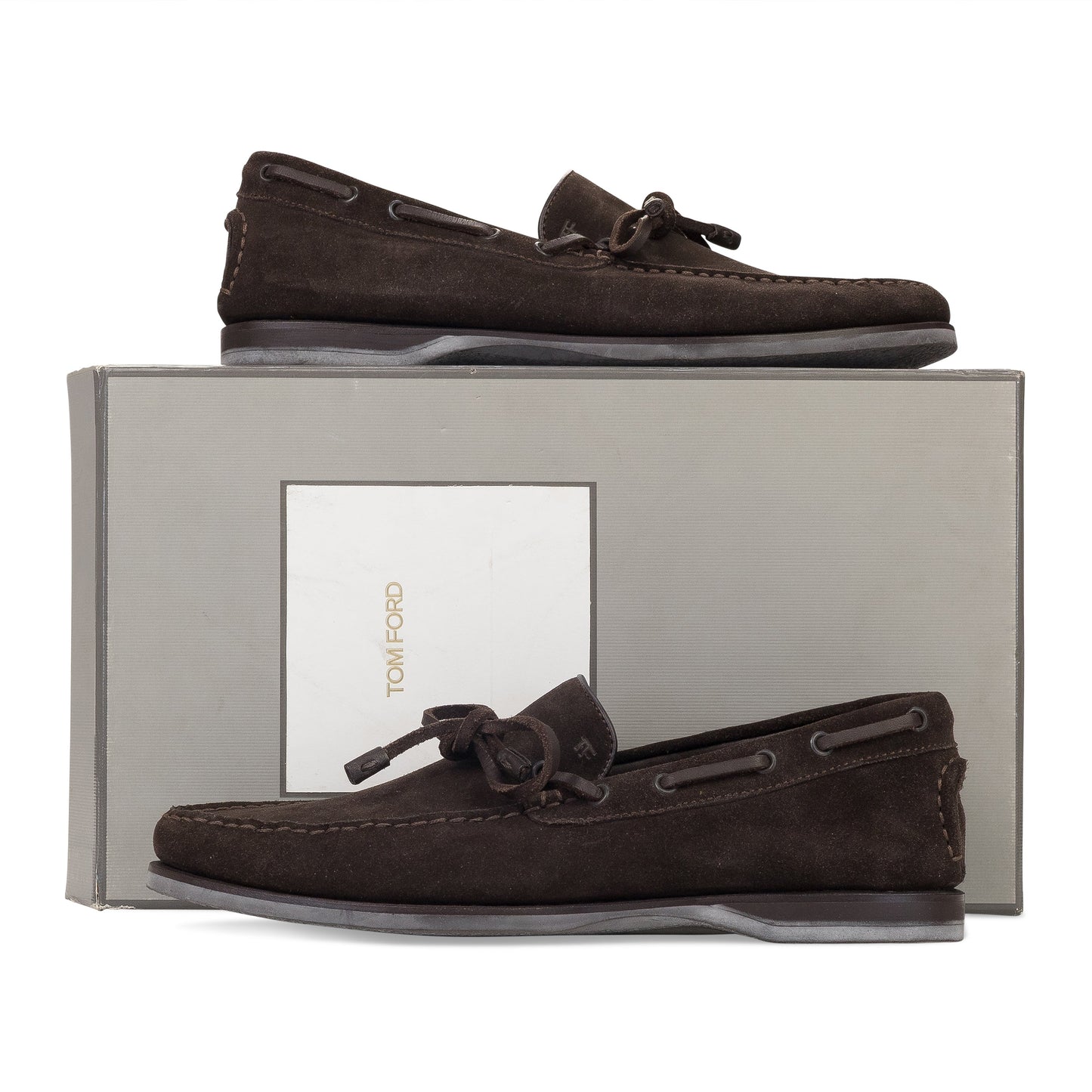 BROWN TIE FRONT LOAFERS