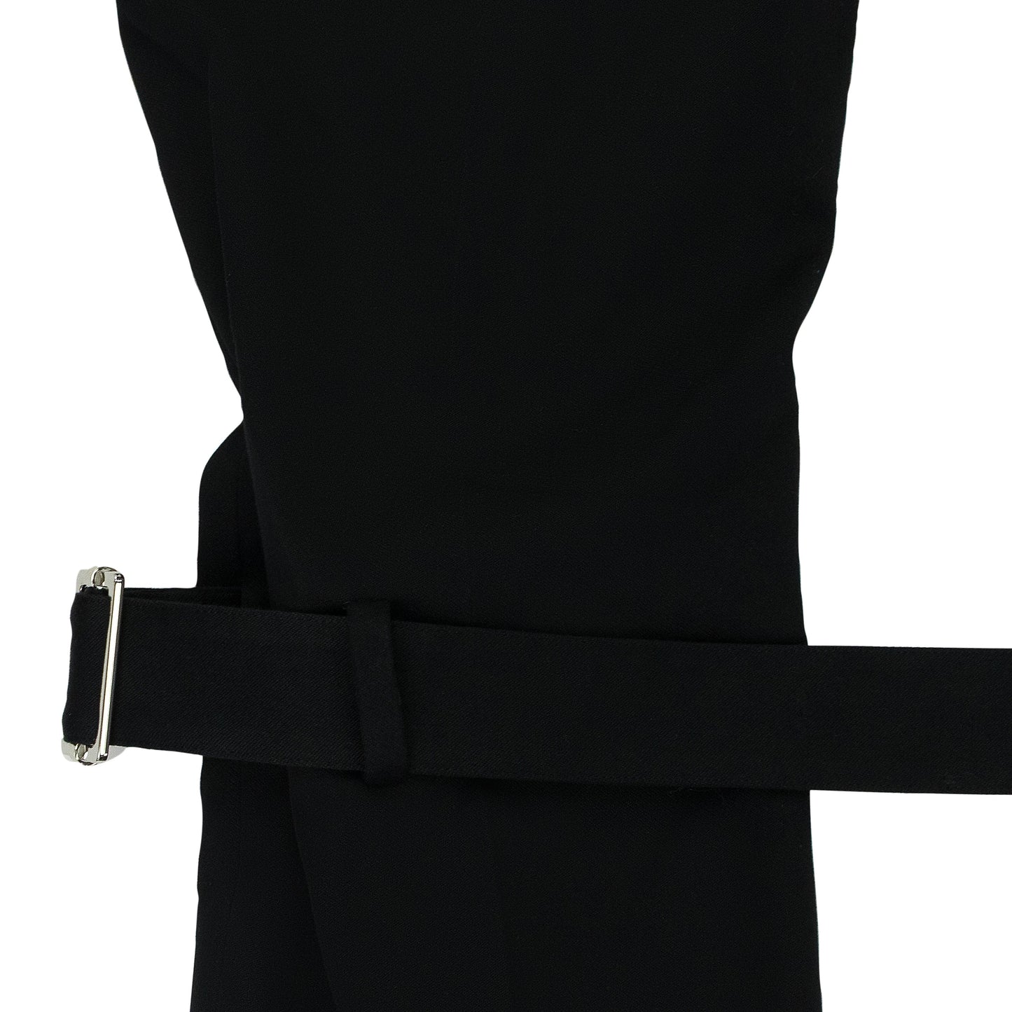 BLACK BUCKLE CASUAL PANTS