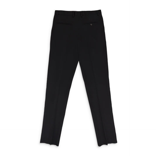 BLACK STRAIGHT LEG TROUSERS