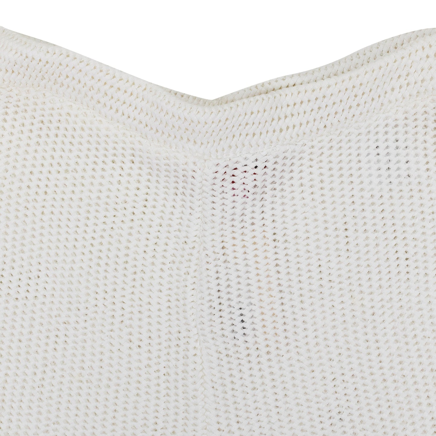 WHITE SCALLOP STRAIGHT PANTS