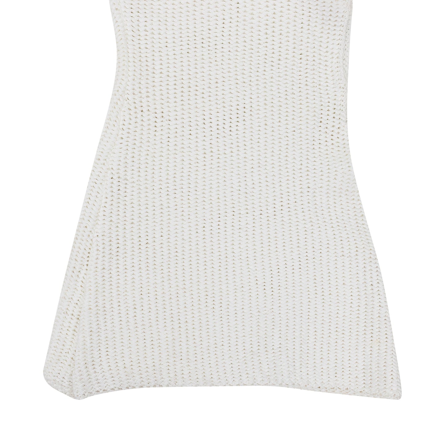 WHITE SCALLOP STRAIGHT PANTS