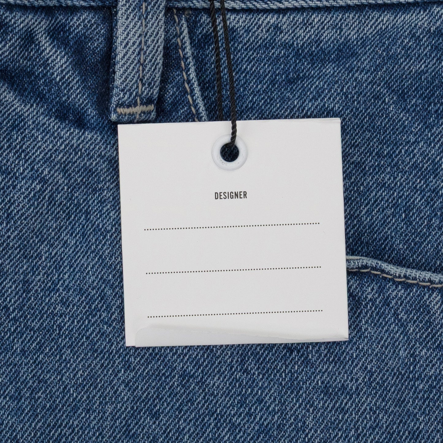 BLUE ZIP THROUGH STRAIGHT-FIT JEANS