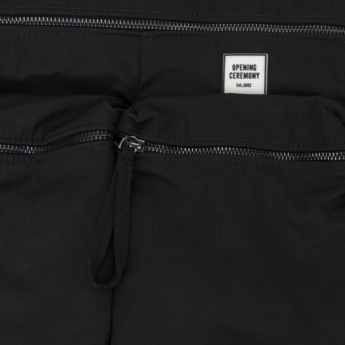 BLACK NYLON SLING BACKPACK