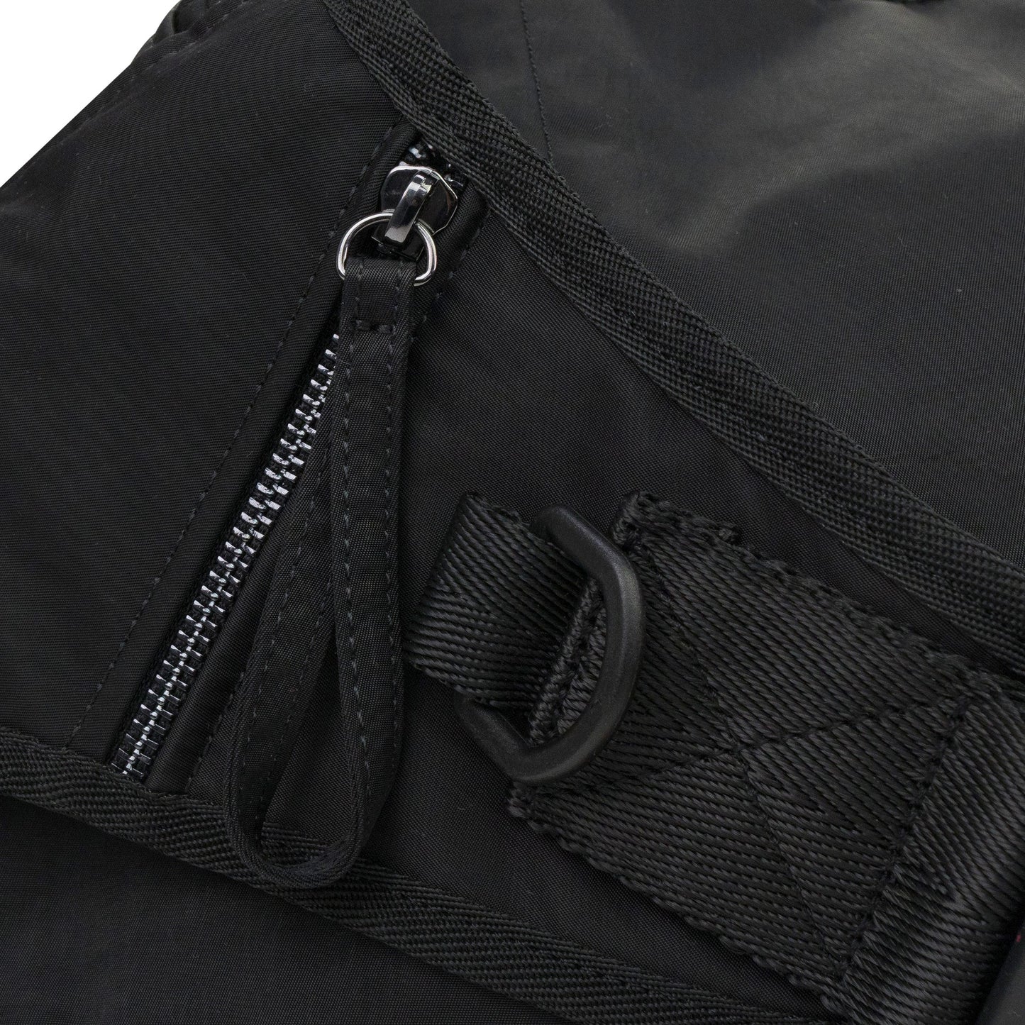 BLACK NYLON SLING BACKPACK