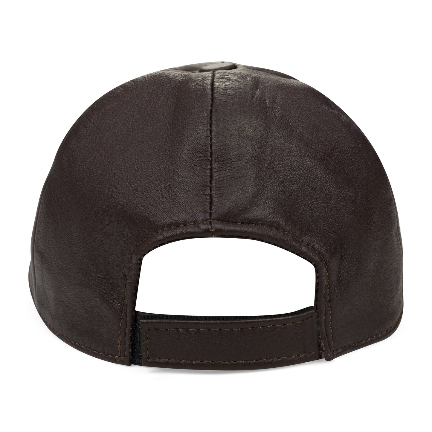 BROWN LEATHER BASEBALL CAP