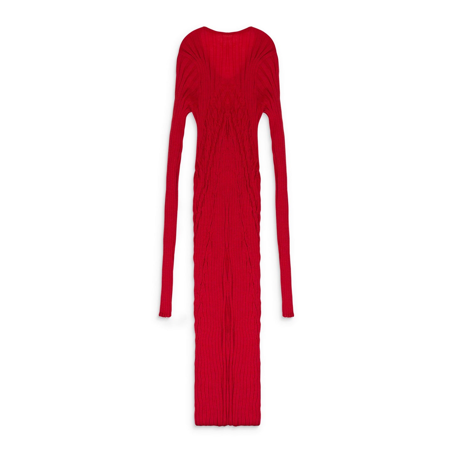 RED RAY KNIT SWEATER DRESS