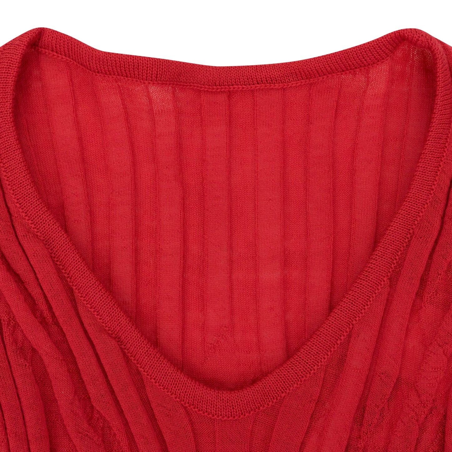 RED RAY KNIT SWEATER DRESS