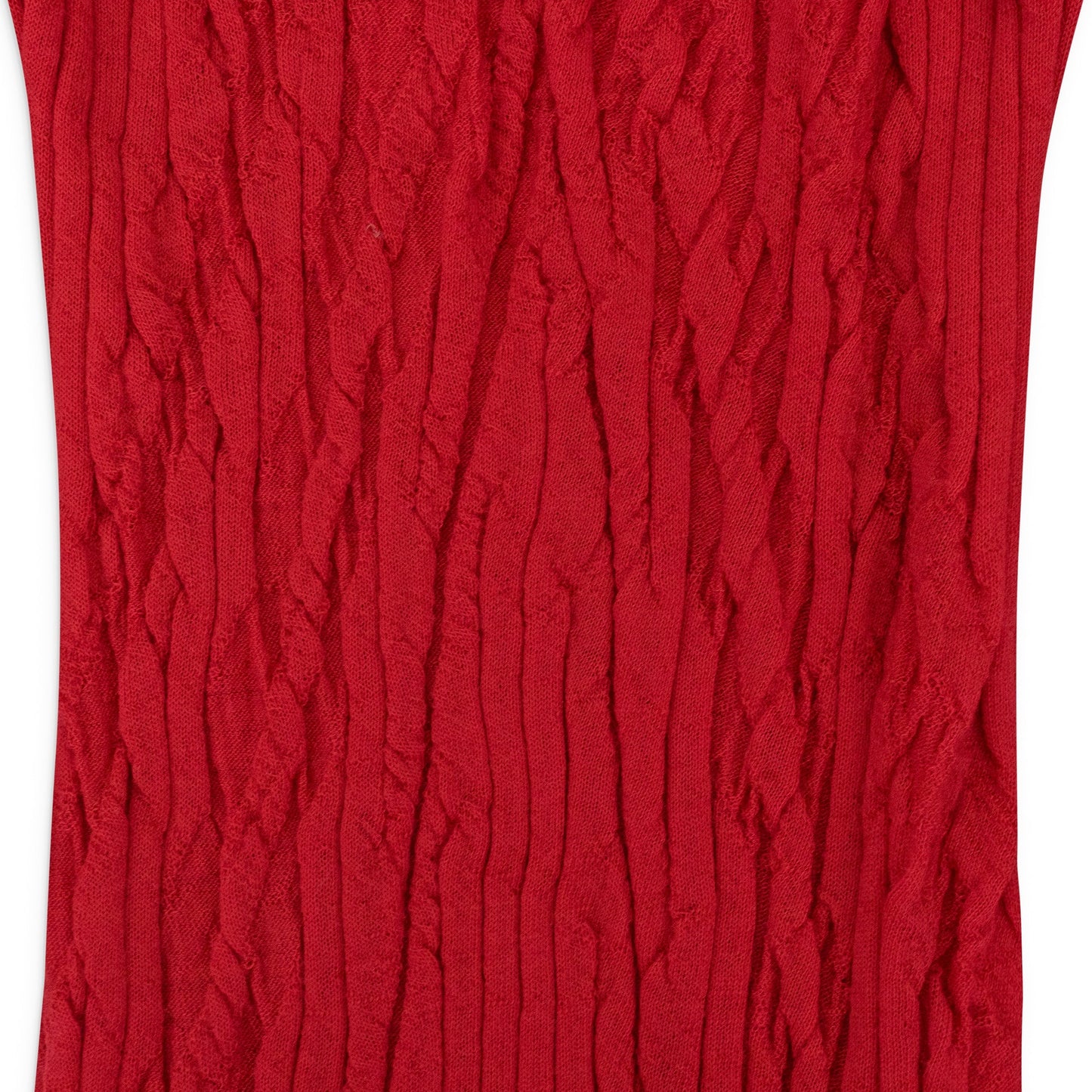 RED RAY KNIT SWEATER DRESS